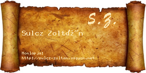 Sulcz Zoltán névjegykártya