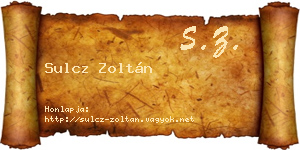 Sulcz Zoltán névjegykártya