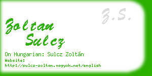 zoltan sulcz business card